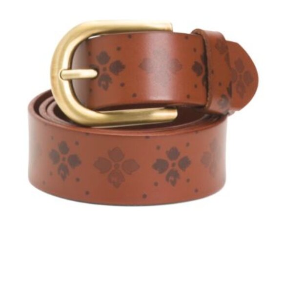 Patricia Nash Accessories - PATRICIA NASH Leather Vietri Belt In Signature Embossed  - Small